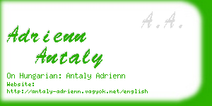 adrienn antaly business card